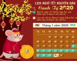 Thông báo lịch nghỉ Tết Âm Lịch - Xuân Canh Tý 2020